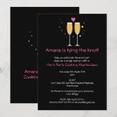 Uitnodiging Champagne Toast Bachelorette (Voorkant / Achterkant)