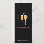 Uitnodiging Champagne Toast Bachelorette (Achterkant)