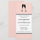 Uitnodiging Champagne Toast Engagement Party (Voorkant / Achterkant)