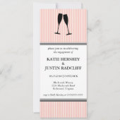 Uitnodiging Champagne Toast Engagement Party (Voorkant)