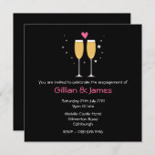 Uitnodiging Champagne Toast Engagement Party2 (Voorkant / Achterkant)