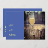 Uitnodiging Champagne Toast Party (Voorkant / Achterkant)