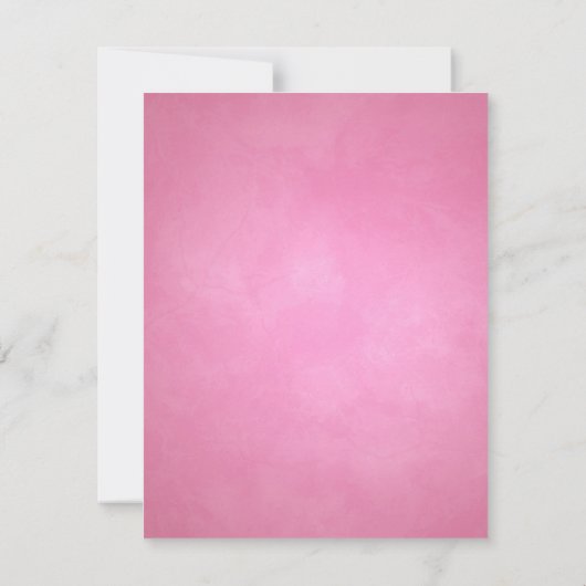 Uitnodiging Charge Pink Tea Party (Achterkant)