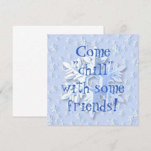 Uitnodiging - "Chill" met vrienden (Voorkant / Achterkant)