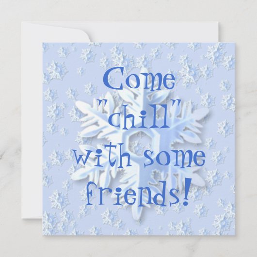 Uitnodiging - "Chill" met vrienden (Voorkant)