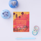 Uitnodiging Chinese nieuwjaarspartij Flyer (Enkel)