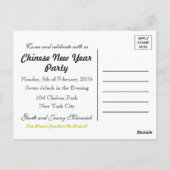 Uitnodiging Chinese nieuwjaarspartij Lantaarn (Achterkant)