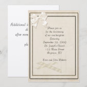 Uitnodiging Christening Cream Cross (Voorkant / Achterkant)