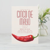 Uitnodiging Cinco De Mayo (Staand voorkant)