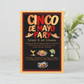 Uitnodiging Cinco De Mayo (Staand voorkant)