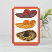 Uitnodiging Cinco De Mayo Feest Sombrero's (Staand voorkant)