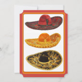 Uitnodiging Cinco De Mayo Feest Sombrero's (Voorkant)