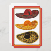 Uitnodiging Cinco De Mayo Feest Sombrero's (Voorkant / Achterkant)