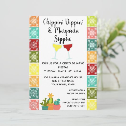 Uitnodiging Cinco de Mayo Party (Staand voorkant)