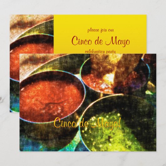 Uitnodiging Cinco de Mayo Party (Voorkant / Achterkant)