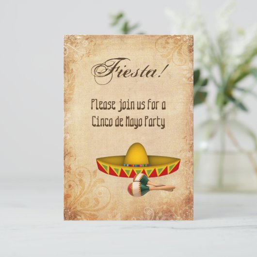 Uitnodiging Cinco de Mayo Party (Staand voorkant)