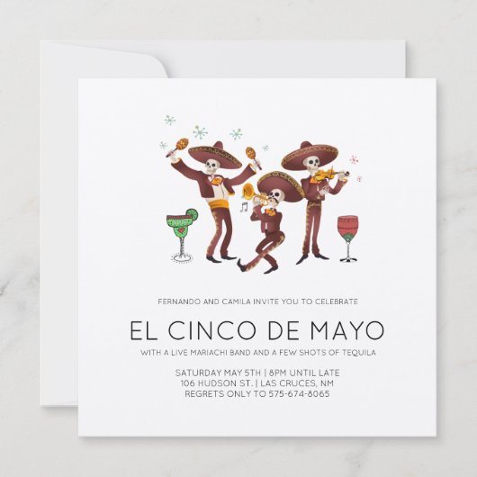 Uitnodiging Cinco de Mayo Party (Voorkant)