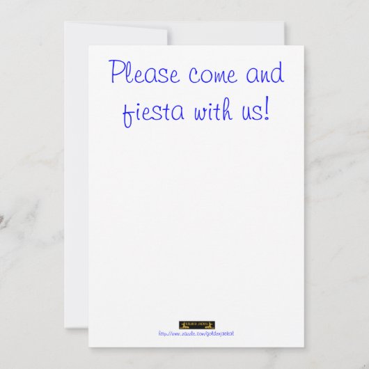 Uitnodiging Cinco de Mayo Party met sombrero (Achterkant)