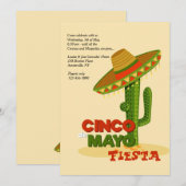 Uitnodiging Cinco de Mayo Sombrero (Voorkant / Achterkant)