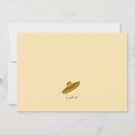 Uitnodiging Cinco de Mayo Sombrero (Achterkant)