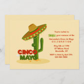 Uitnodiging Cinco de Mayo Sombrero (Voorkant / Achterkant)