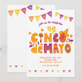 Uitnodiging Cinco de Mayo-vieringen (Voorkant / Achterkant)
