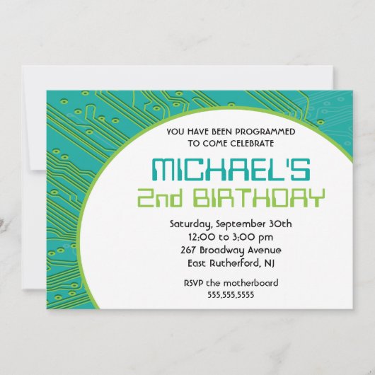 Uitnodiging circuitboord (Voorkant)