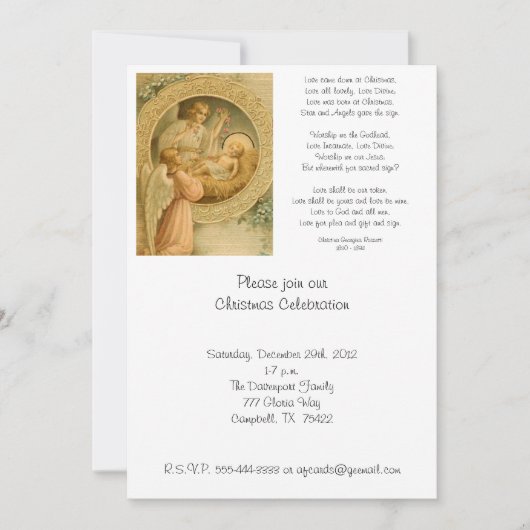 Uitnodiging (Citaat): De liefde kwam naar beneden  (Voorkant)