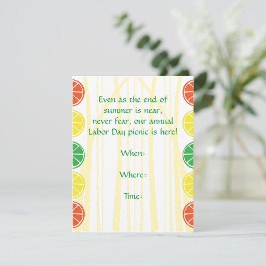 Uitnodiging Citrus Bamboo (Staand voorkant)