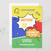 Uitnodiging - Comic Book Style - Naam aanpassen Le (Voorkant / Achterkant)