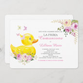 Uitnodiging Communie Meisje (Voorkant / Achterkant)