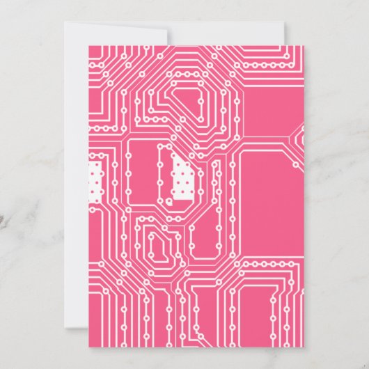 Uitnodiging computergeek Birthday Party (Achterkant)