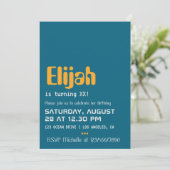 Uitnodiging computergeek Birthday Party (Staand voorkant)