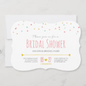 Uitnodiging Confetti bruidsdouche (Voorkant)