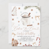 Uitnodiging Cookies & Cocoa Verjaardagsfeest (Voorkant)
