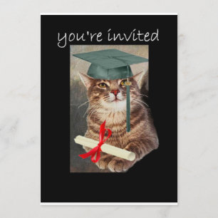Uitnodiging Cool Cat graduation party