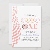 Uitnodiging Cool One Girl's eerste verjaardag geru (Voorkant)