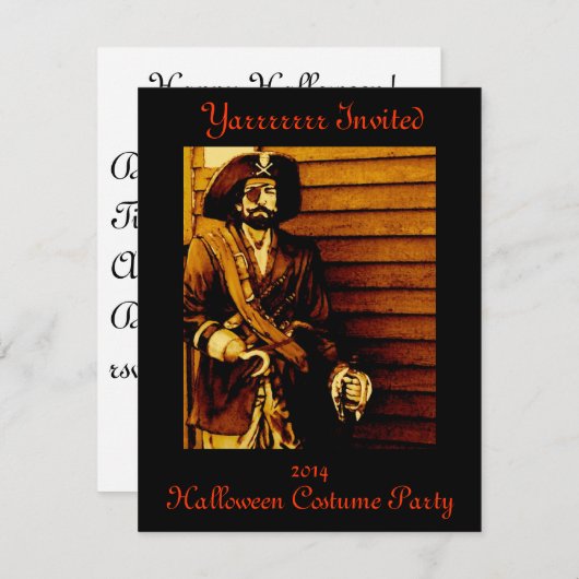 Uitnodiging Costume Party (Voorkant / Achterkant)