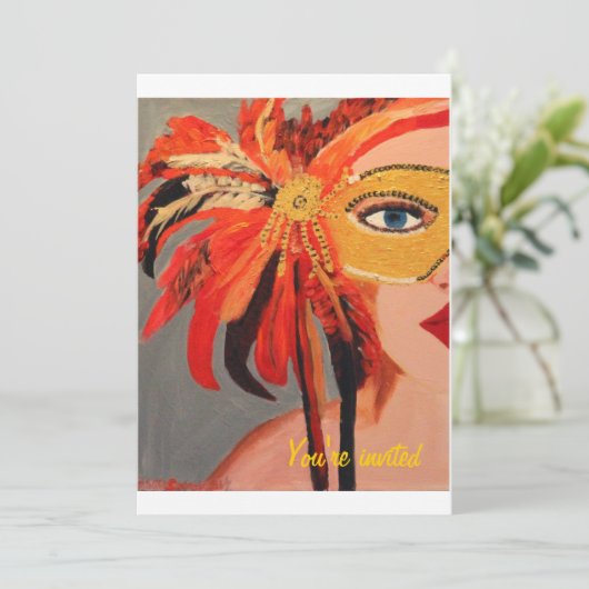 Uitnodiging Costume Party (Staand voorkant)