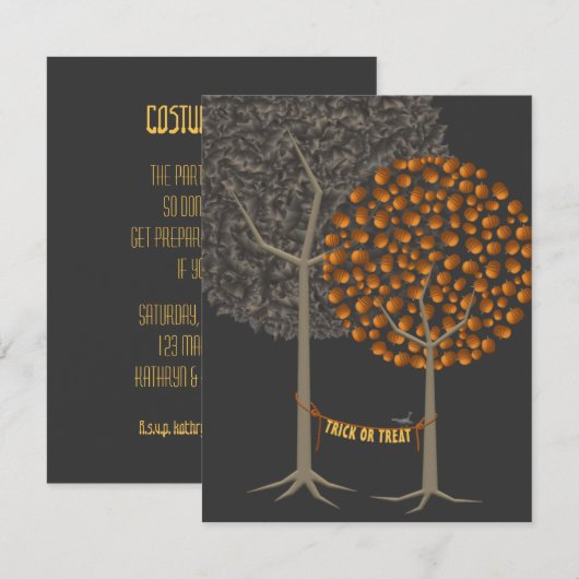 Uitnodiging Costume Party (Voorkant / Achterkant)