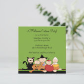 Uitnodiging Costume Party Halloween Party (Staand voorkant)