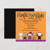 Uitnodiging Costume Party Halloween Party (Voorkant / Achterkant)