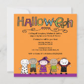 Uitnodiging Costume Party Halloween Party (Voorkant)