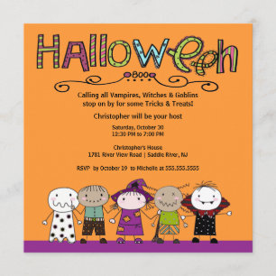 Uitnodiging Costume Party Halloween Party