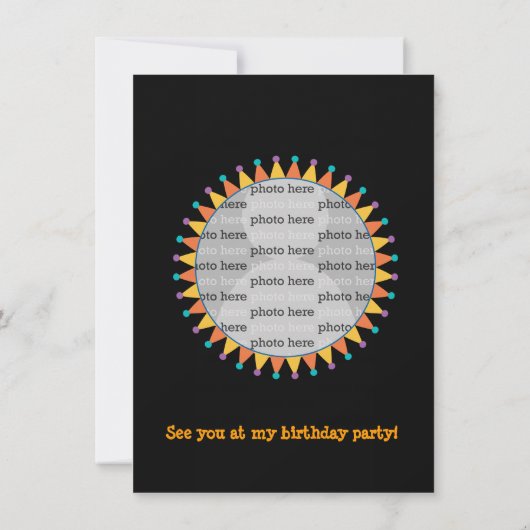 Uitnodiging Costume Party van het Kind Halloween B (Achterkant)