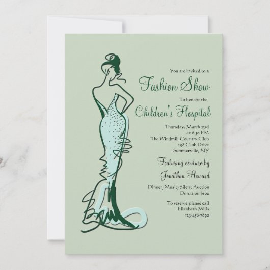 Uitnodiging Couture Modeshow (Voorkant)