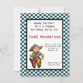 Uitnodiging Cowboy Party (Voorkant)