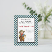 Uitnodiging Cowboy Party (Staand voorkant)