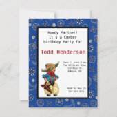 Uitnodiging Cowboy Party (Voorkant)