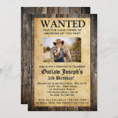 Uitnodiging Cowboy Party | GEWENSTE INVITATIE (Voorkant / Achterkant)